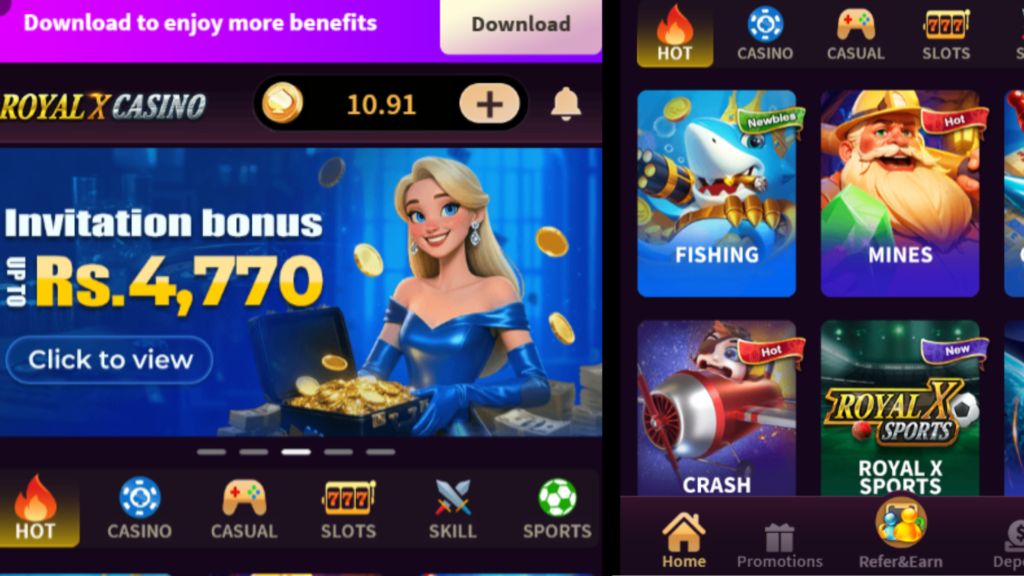 royal x casino game online
